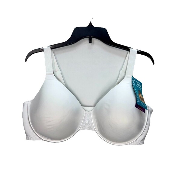 Vanity Fair Beauty Back Smoothing Full Figure Bra 42D Star White Underwire 76380 - Picture 2 of 8